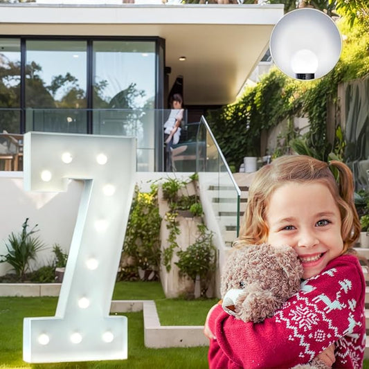 4FT Marquee Light Up Number, Giant Large Number PRE-CUT Foam Board Sign DIY Party Decor for Wedding, Birthday, Anniversary, Graduation, Holiday&Home Supplies (Number 7)