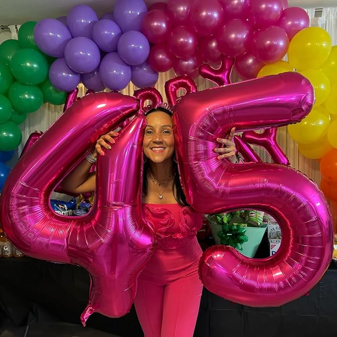 0 Balloon - Pink with Crown Birthday Number Balloons, 40 Inch Large Foil Balloons for Men Women Boys Girls Pink with Crown Themed Birthday Decorations