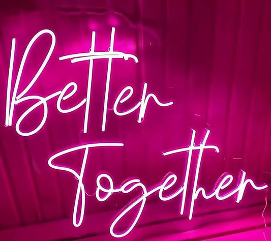 Ulalaza LED Neon Sign Night Light for Wall Party Décor Bedroom Room Bar Wedding Home Birthday Art Decoration Christmas with USB Chain Light modulator 5v (lets party blue)