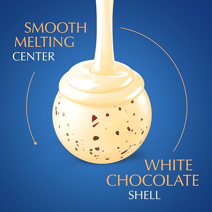 Lindt LINDOR Cookies and Creme White Chocolate Candy Truffles with Smooth, Melting Truffle Center, 25.4 oz., 60 Count