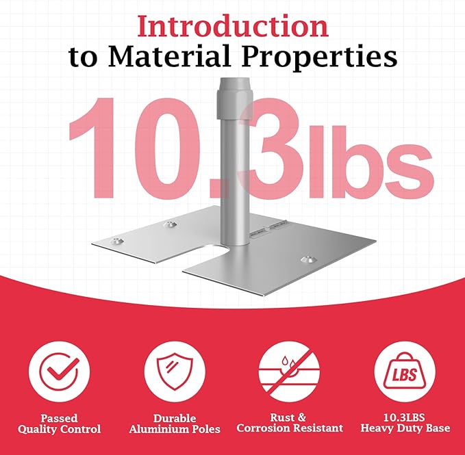 EMART Pipe and Drape Backdrop Stand Kit, 8.9ftx10ft Heavy Duty Adjustable Photo Background, Metal Frame with Flat Base for Wedding, Birthday Party, Banquet Decorations - Silver