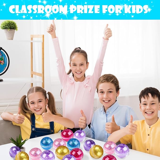 24 Pack Clear Slime Kit for Kids - Glitter Crystal Slime Kit for Girls 8-12 with Sequins, Non Sticky Stress Relief Toys for Kids & Adults, Princess Toys, Party Favors, Stress Relief, Classroom Prizes