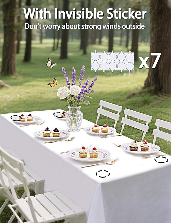 54 in X 98.4 Ft Plastic Table Cloth Roll Disposable Red Tablecloth with Slide Cutter Box for Rectangle Round Tables,Picnic,Camping,Banquet,Party,Birthdays, Baby Shower [with Fixed Stickers]