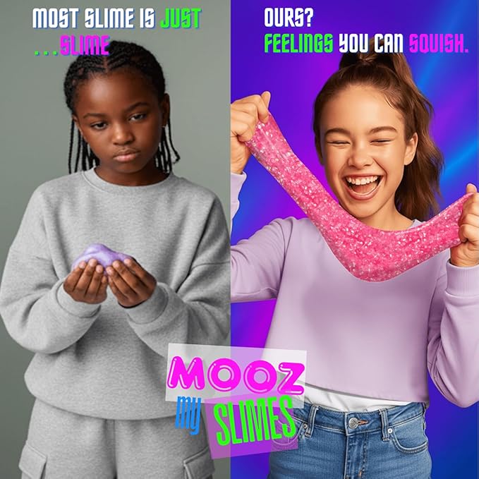 Ultimate Slime Kit–10 Pack Cloud Dough, Crunchy, Butter & Jelly Mini Slimes, Non-Sticky & Scented, Kawaii Mix-Ins & Blind-Bag Charm, Sensory Party Favors & ASMR Gifts for Girls & Boys Ages 5–12, MOOZ