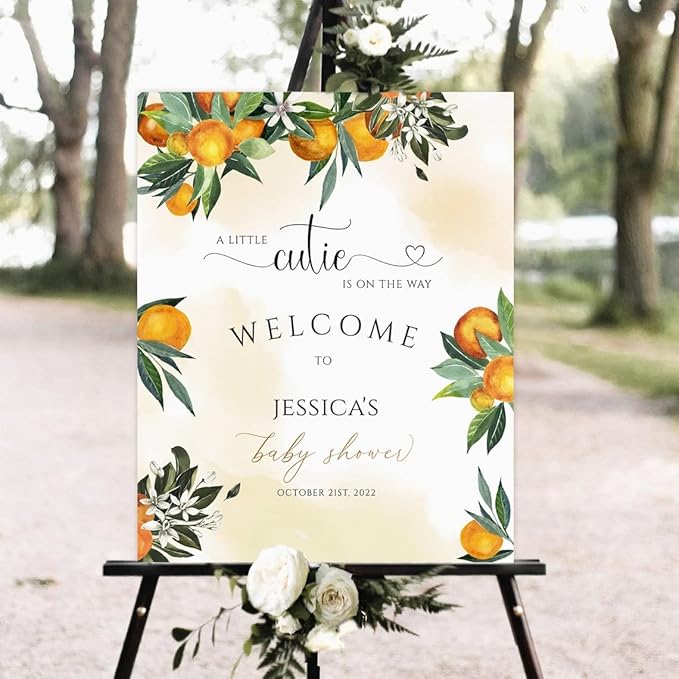 Little Cutie Is on the Way Baby Shower Welcome Sign, Cutie Baby Shower Welcome Sign, Welcome Sign for Baby Shower, Personalized Baby Shower Sign, Baby Shower Signs, Baby Shower Welcome Sign