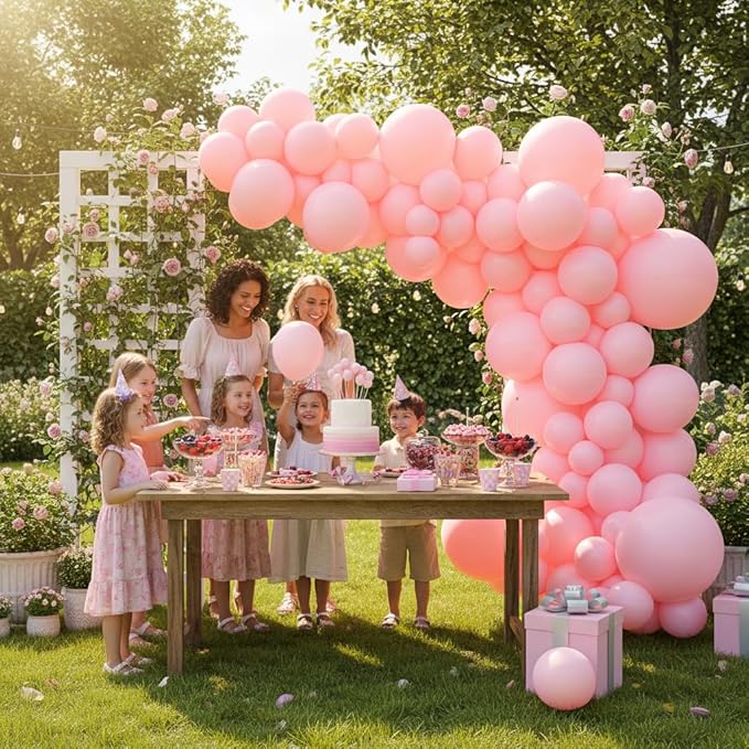 Balloon Garland Arch Kit – 146 Pcs Light Pink Balloons for Baby Shower, Birthday, Gender Reveal, Wedding Party – DIY Kit by Vellax™