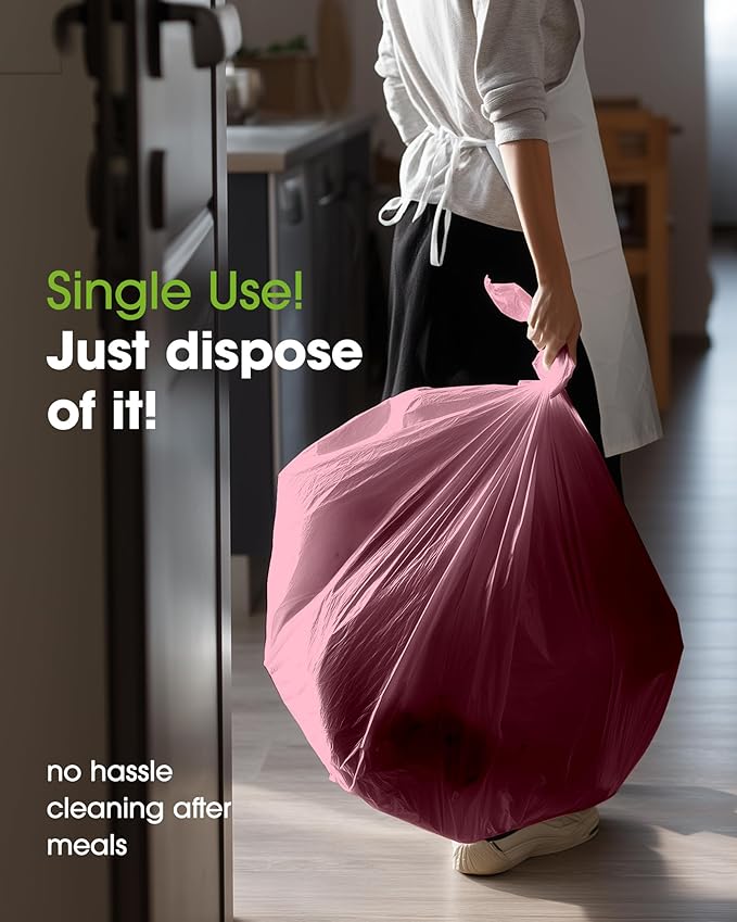 Pureegg Plastic Table Cloth Disposable 6 Pack, 54 x 108 Inch Table Cloths, Easter Party, Valentines, Mothers Day Decorations, Tablecloths, Rectangle, Pastel Plastic Cover, Waterproof, Pink