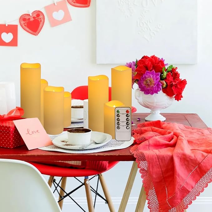 48 Pack Flameless Candles with Remote & 24H Timer - Waterproof Battery Operated Decorative Candles,3 Sizes(4" 5" 6" inch) for Home Decor, Wedding, Christmas, Party (Warm White)