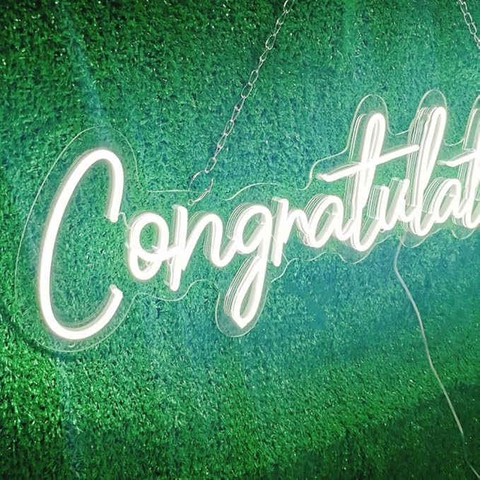 LED Neon Sign Night Light for Wall Party Décor Bedroom Room Bar Wedding Home Birthday Art Decoration Christmas with USB Chain Light modulator 5v (lets party blue)