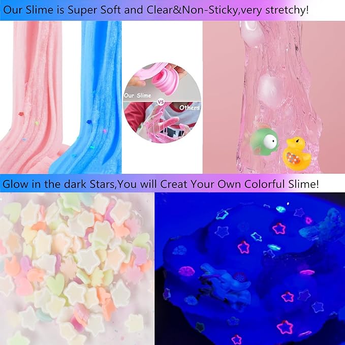 Crunchy Slime Set 12 Packed for Kids,Super Soft and Non-Sticky Stress Relief Clear Slime Toy,DIY Butter Slime Party Favor for Girls & Boys Party Favors Red Slime Totally 25OZ (Type 6)