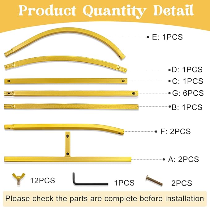 Fivenl Arch Backdrop Stand 6FT Balloon Arch Stand Stable Gold Wedding Arch Frame Metal Arch Backdrop Stand for Wedding Ceremony Birthday Party Bridal Baby Shower Banquet Decoration