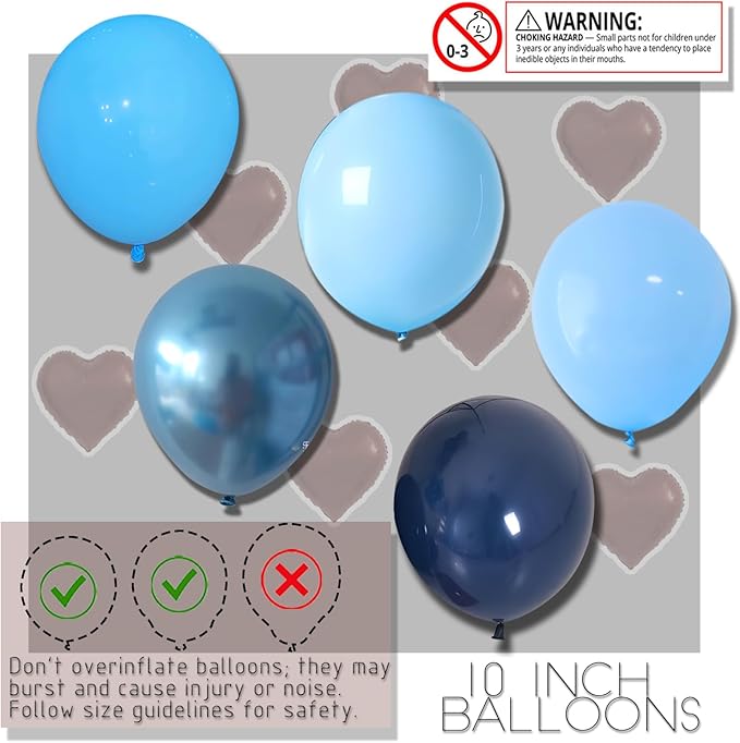 Balloon Sticks with Base for Floor or Table,Metallic Pearl Baby Blue 10inch Balloon Column Stand Kit with Balloons,Base&Pole,Backdrop Decoration for Party Wedding Baby Shower Birthday Graduation