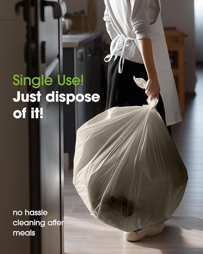 Pureegg Plastic Table Cloth Disposable 6 Pack, 54 x 108 Inch Table Cloths, Party, Wedding, Thanksgiving Decorations, Fall Tablecloths, Rectangle, Beige Plastic Cover, Waterproof, Cream, Ivory