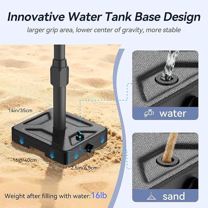 EMART 10x10ft Backdrop Stand Heavy Duty Kit with Water Tank Base, Pipe and Drape Adjustable Photo Backdrop Stand for Wedding, Party, Baby Shower, Christmas, Birthday Decorations-Black