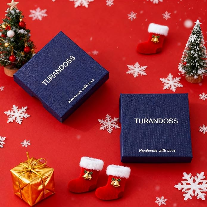 Turandoss Christmas Gifts for Grandkids - Dainty 18K Gold Plated Tiny Heart Initial A-Z Letter Pendant Necklace Stocking Stuffers for Teen Girls Jewelry