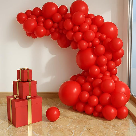 Balloon Garland Arch Kit – 146 Pcs Red Balloons for Baby Shower, Birthday, Gender Reveal, Wedding Party – DIY Kit by Vellax™