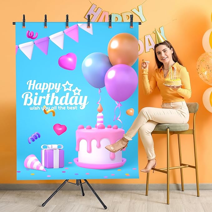 Portable T-Shape Backdrop Stand Support Kit 8x5.3ft, Adjustable Photography Green Screen Backdrop Stand for Parties, Photography Videography Studio (8×5.3Ft)