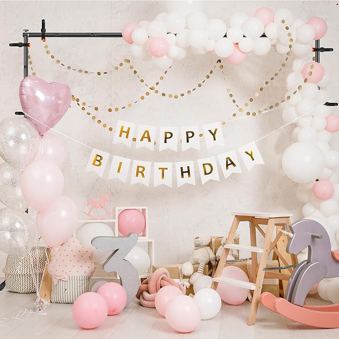 JSungo 10x8.5 FT Backdrop Stand for Parties, Adjustable Photo Backdrop Stand Kit with Carrying Bag, Portable Background Stand Backdrop for Wedding, Photoshoot, and Photo Studio