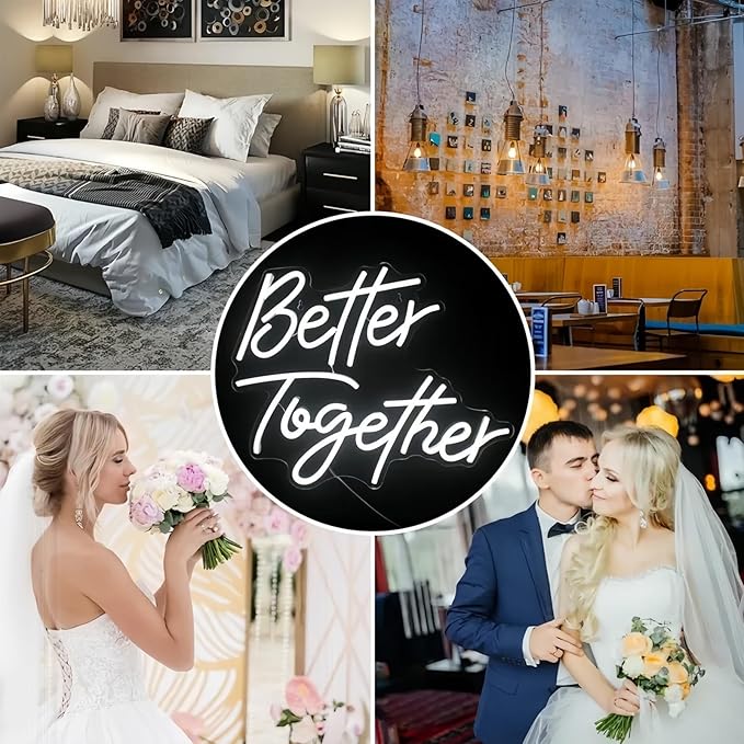 Ulalaza LED Neon Sign Night Light for Wall Party Décor Bedroom Room Bar Wedding Home Birthday Art Decoration Christmas with USB Chain Light modulator 5v (lets party blue)