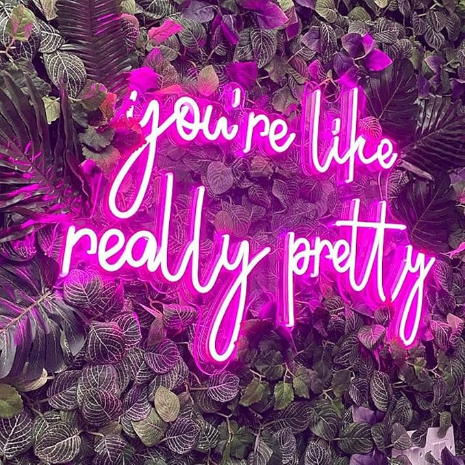 Ulalaza LED Neon Sign Night Light for Wall Party Décor Bedroom Room Bar Wedding Home Birthday Art Decoration Christmas with USB Chain Light modulator 5v (lets party blue)