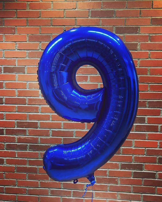 0 Balloon - Night Blue Birthday Number Balloons, 40 Inch Large Foil Balloons for Men Women Boys Girls Night Blue Themed Birthday Decorations