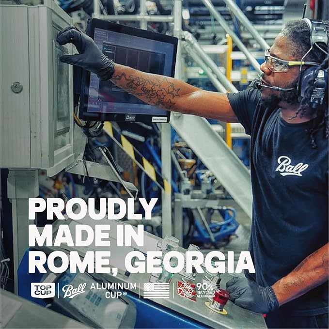 Top Cup by Ball – Reusable Aluminum Party Cups – 16oz, 30 count Camo Design | Cold-Holding, Recyclable, Made in USA