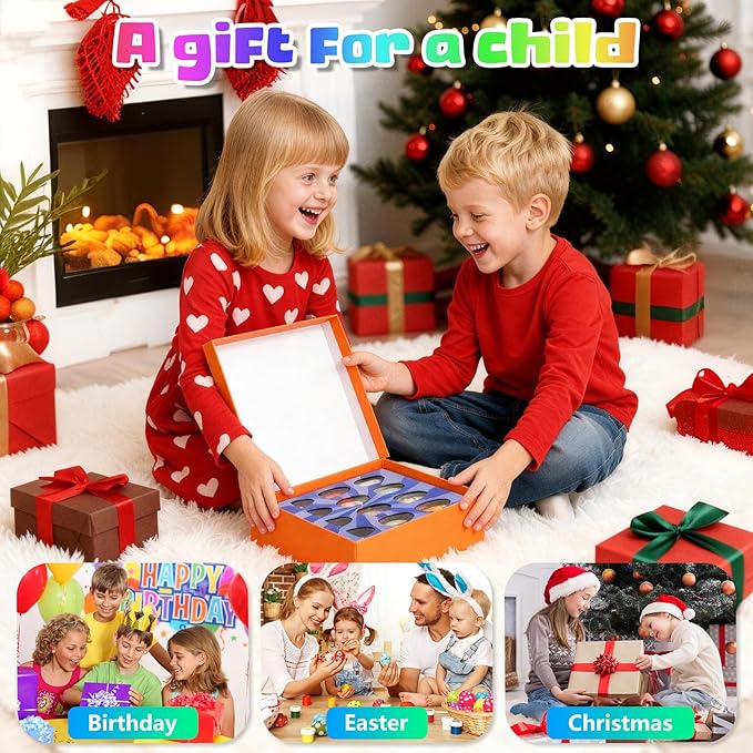 12PCS 3D Printed Dragon Eggs with Dragon Inside, Small Stocking Stuffers for Kids, 3D Printed Animals Dinosaur Eggs Fidget Toys for Teens, Fun Christmas Decorations Gifts for Girls Boys Party Favors