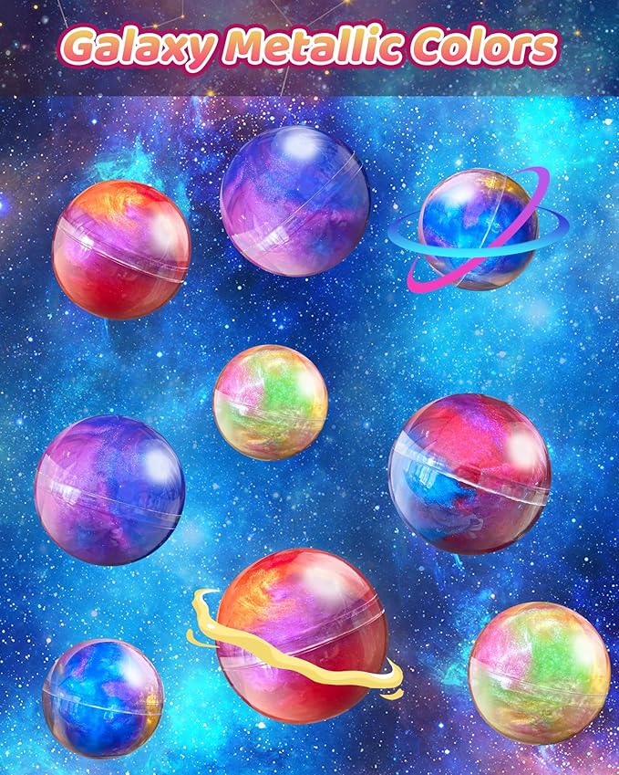 24 Pack Galaxy Slime Party Favors, Non-Sticky, Stress Relief Treasure Box Toys for Classroom Prizes Party Supplies, Student Gifts Goodie Bags Stocking Stuffers for Kids Boys Girls 4-8, 8-12