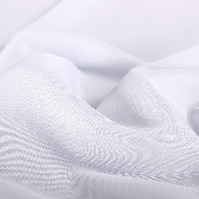 Ascoza 2pack 70 Inch White Round Tablecloth in Polyester Fabric for Wedding/Banquet/Restaurant/Parties