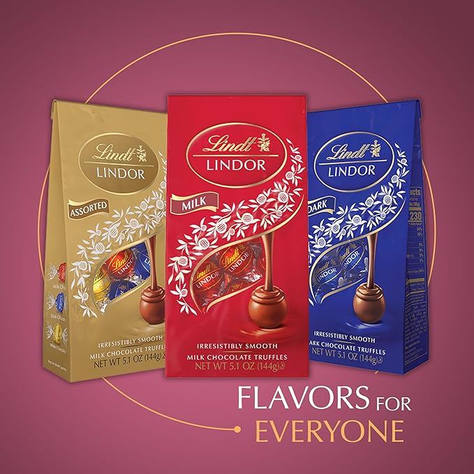 Lindt LINDOR Birthday Cake White Chocolate Truffles, White Chocolate Candy with Smooth, Melting Truffle Center, 5.1 oz. Bag