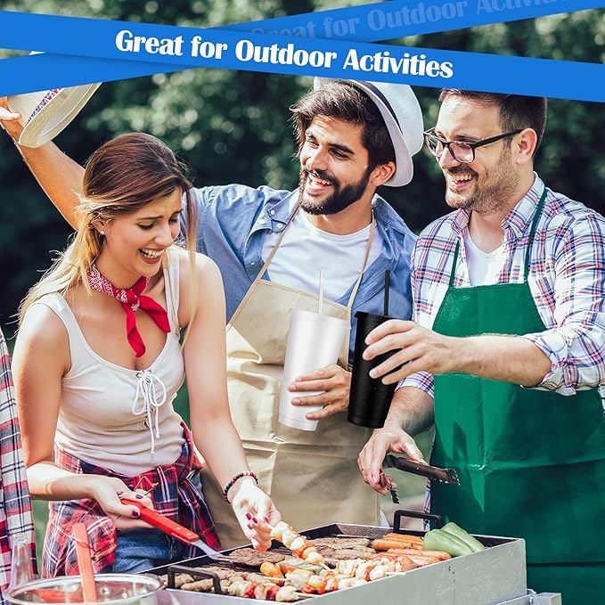 Honeydak 30 Pack Tumbler with Straw and Lid Bulk Cups for Gifts Glitter Plastic Coffee Cups 24-27 oz Reusable Water Bottle Iced Coffee Travel Mug Party Favors for Birthdays Travel (Black and Clear)