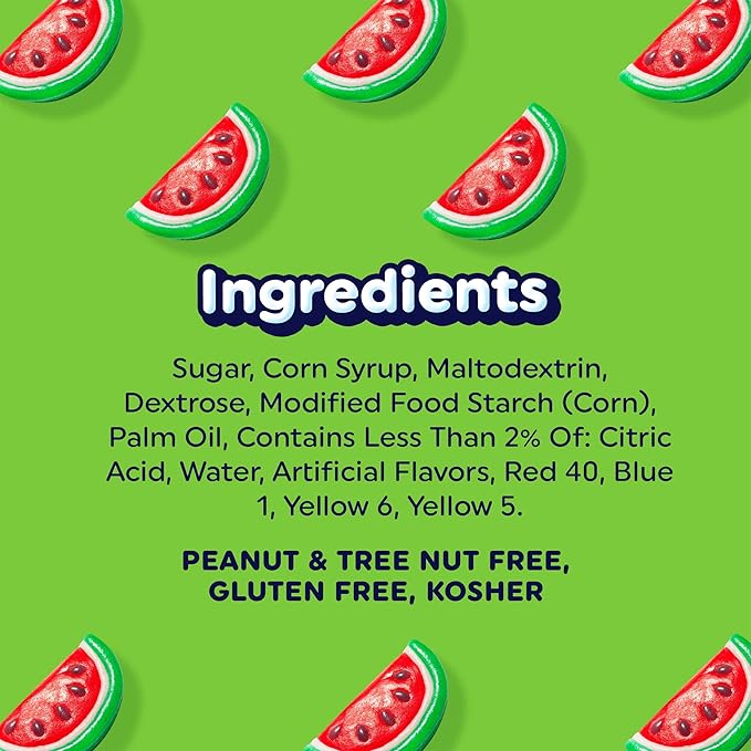 Airheads Full-Size Candy Bars, Taffy Candy Bulk Pack, Individually Wrapped, Watermelon Fruit Flavor Artificially Flavored, 36 Count Box