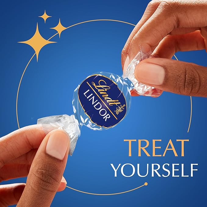 Lindt LINDOR Cookies and Creme White Chocolate Candy Truffles, Chocolates with Smooth, Melting Truffle Center, 5.1 oz. Bag (6 Pack)