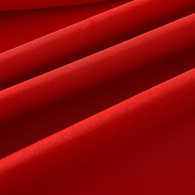 6-Pack 60x120 inch Red Table Cloths, Solid Stain and Wrinkle Resistant Oblong Tablecloth, Premium Plain Weave Polyester Fabric Rectangle Table Linen Covers for Hotel, Wedding