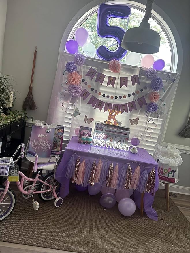 0 Balloon - Purple Birthday Number Balloons, 40 Inch Large Foil Balloons for Men Women Boys Girls Purple Themed Birthday Decorations