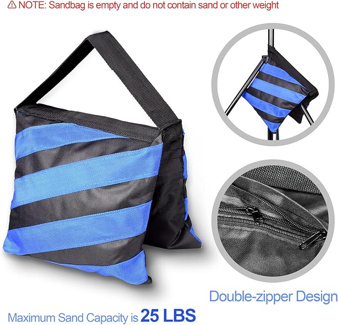 EMART Photo Video Studio Backdrop Stand Kit, 7×10ft Adjustable Photography Support System with Polyester Background(Black/White/Green Screen), Spring Clamps and Carry Bag for Photoshoot