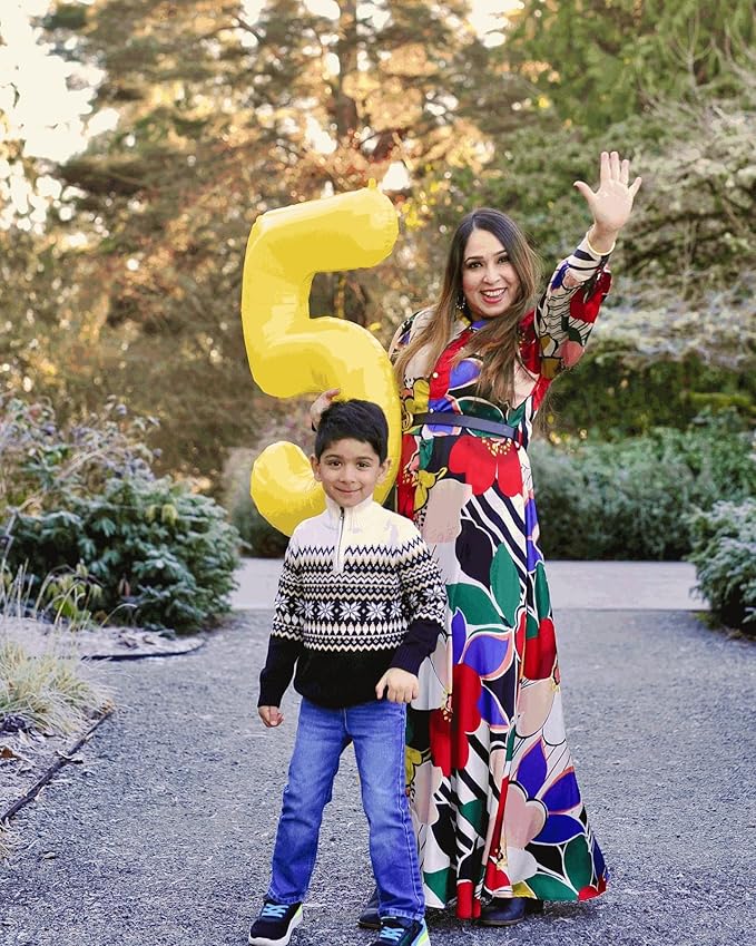 0 Balloon - Macaron Yellow Birthday Number Balloons, 40 Inch Large Foil Balloons for Men Women Boys Girls Macaron Yellow Themed Birthday Decorations