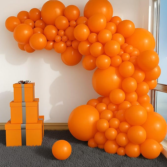 Balloon Garland Arch Kit – 146 Pcs Orange Balloons for Baby Shower, Birthday, Gender Reveal, Wedding Party – DIY Kit by Vellax™