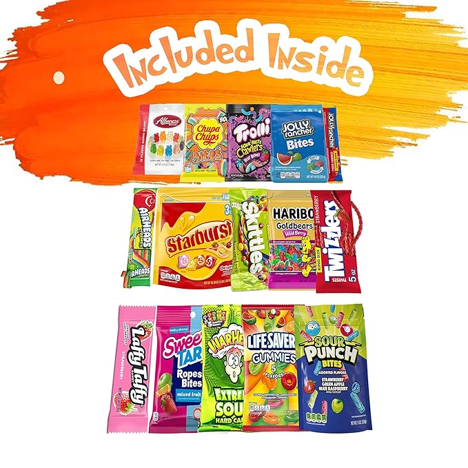 AGIF Sweet Variety Candy Mix 2 Pounds – Assorted Fruity, Sour & Chewy Treats – Individually Wrapped Candy Mix for Parties, Christmas, and Sharing