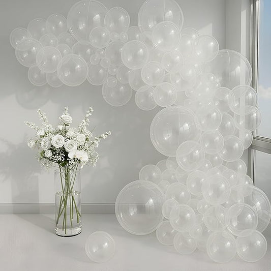 Balloon Garland Arch Kit – 146 Pcs Clear Balloons for Baby Shower, Birthday, Gender Reveal, Wedding Party – DIY Kit by Vellax™