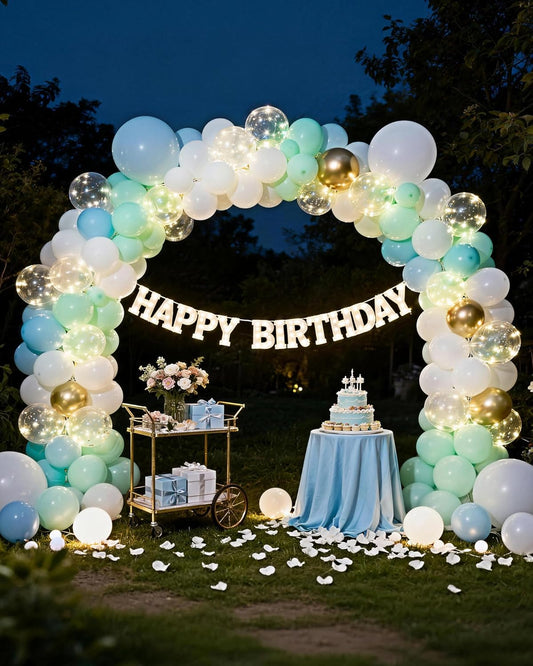 LED Balloon Arch Stand Kit with Adjustable Frame for Party Decorations