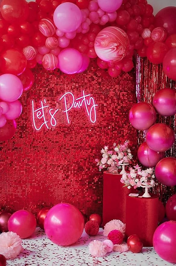 Ulalaza LED Neon Sign Night Light for Wall Party Décor Bedroom Room Bar Wedding Home Birthday Art Decoration Christmas with USB Chain Light modulator 5v (lets party blue)