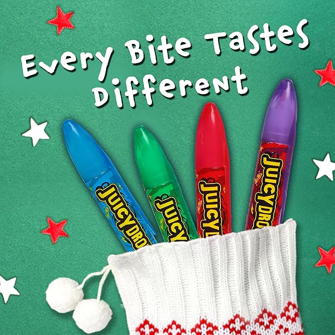 Juicy Drop Sour Candy Gel Pens – 12 Ct Full Size Candy Variety Pack, Assorted Fruity Flavors, Fun Sour Candy Party Favors & Goodie Bag Gifts for Kids, Great Stocking Stuffers & Holiday Treats