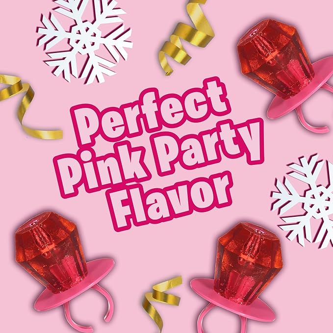 Ring Pop Pink Christmas Candy Lollipops, 30 Ct Bulk Strawberry Lollipops Individually Wrapped, Suckers for Kids, Fun Candy for Gender Reveals, Holiday Parties, Stocking Stuffers, Gifts, Party Favors