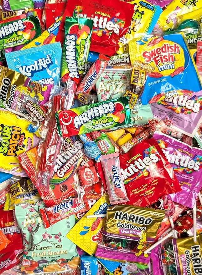 Candy Variety Pack - Assorted Candy Party Mix - 4 LB Bag - Sweets Assortment - Bulk Individually Wrapped - Pinata Candies - Mixed Candies - Queen Jax - Deluxe Mix