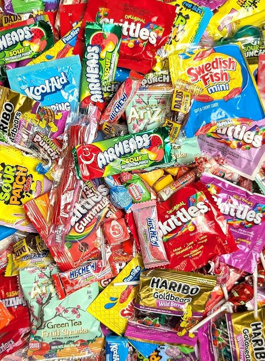 Candy Variety Pack - Assorted Candy Party Mix - 4 LB Bag - Sweets Assortment - Bulk Individually Wrapped - Pinata Candies - Mixed Candies - Queen Jax - Deluxe Mix