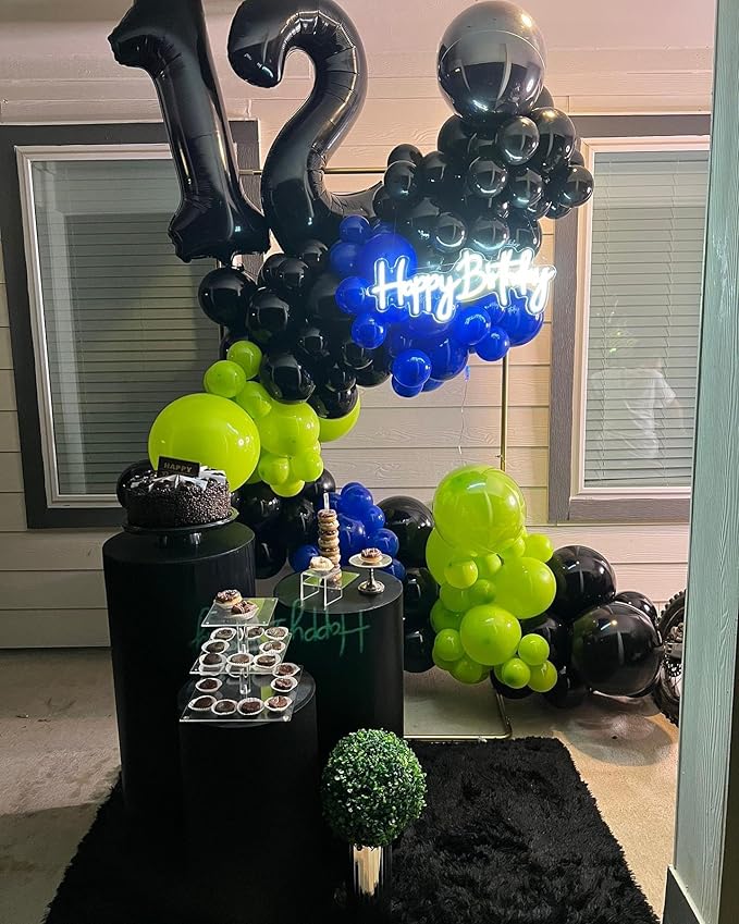 1 Number Balloon for First Birthday, 40 Inch Black One 1st Number Balloon Birthday Decorations for Girl Boy Toddler Baby, 10th 21st, Giant Number 1 Balloon