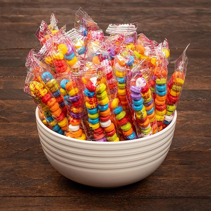 Candy Necklaces Individually Wrapped - 100 Count Bulk Candy Jewelry Party Favors
