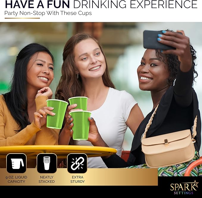 Disposable Paper Cups, 9 oz. Kiwi Paper Coffee Cups, Strong and Sturdy Coffee Disposable Cups for Party, Wedding, Thanksgiving Day, Christmas, Halloween Hot Cups, Pack of 20