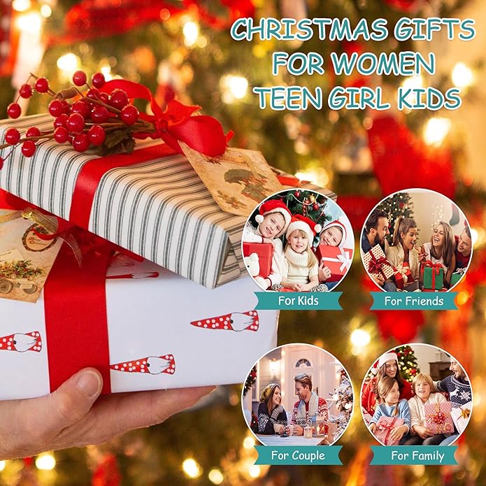 Turandoss Christmas Gifts for Grandkids - Dainty 18K Gold Plated Tiny Heart Initial A-Z Letter Pendant Necklace Stocking Stuffers for Teen Girls Jewelry